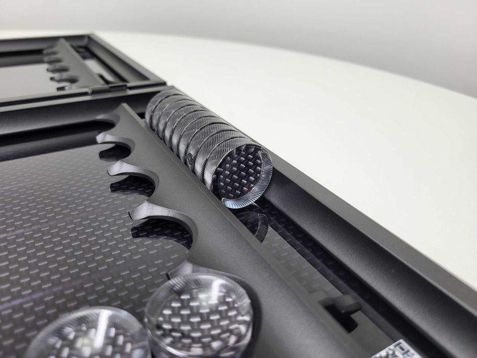 Нарды из Поликарбоната с защитным слоем с дизайном под имитацию карбон