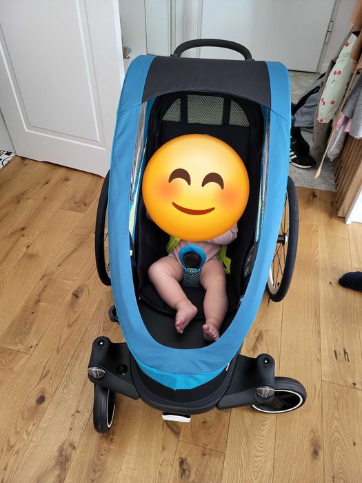 Przyczepka Zeno Bike w kolorze niebieskim Maliblue