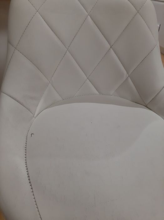 Hokery ekoskóra białe 2szt