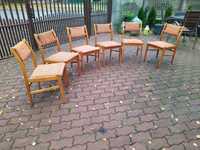 Zestaw 6 krzeseł Jasienica retro vintage PRL