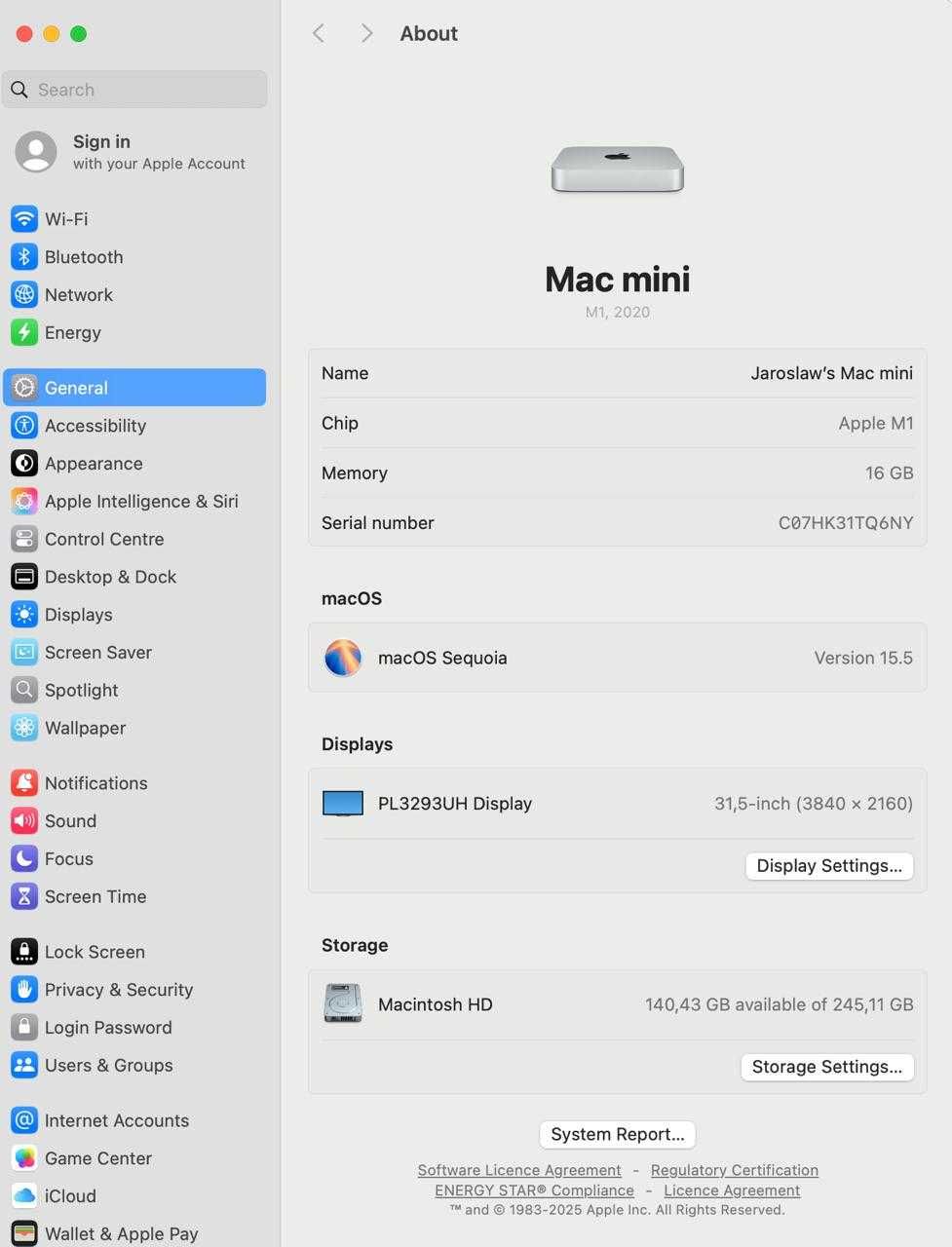 Mac mini M1, 2020 (zakup: 2022) | RAM: 16GB, SSD: 256GB | Stan idealny