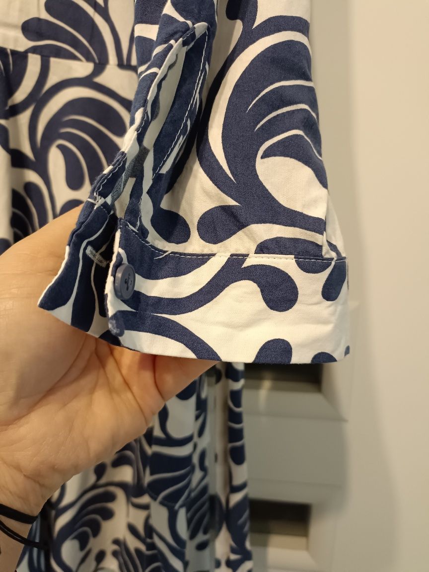 Sukienka koszulowa z falbanką wzór Boho r. XL Zara