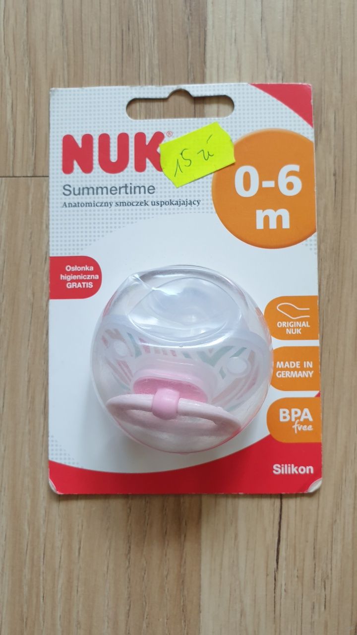 Nuk 0-6m smoczek dla niemowląt wyprawka butelka okrycie pieluchy