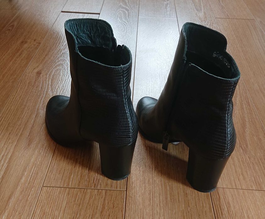 NOWE Czarne skórzane botki Gino Rossi rozm. 36 OKAZJA