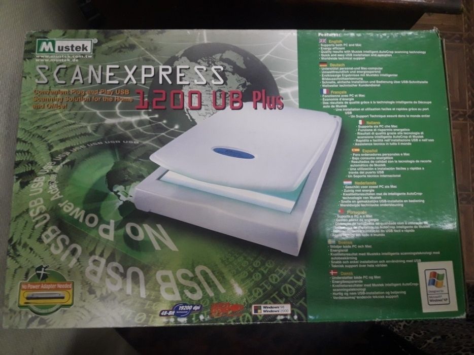 С упаковкой Сканер Mustek 1200 UB PLUS