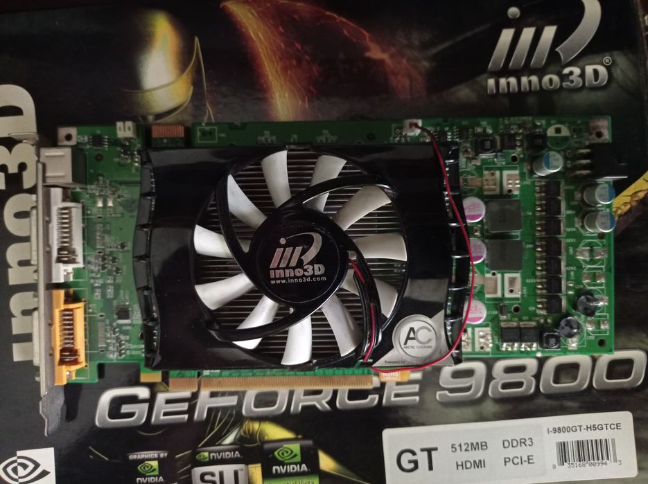 Видеокарта Nvidia Geforce 9800GT 512MB DDR3 INNO3D PCI-Ex