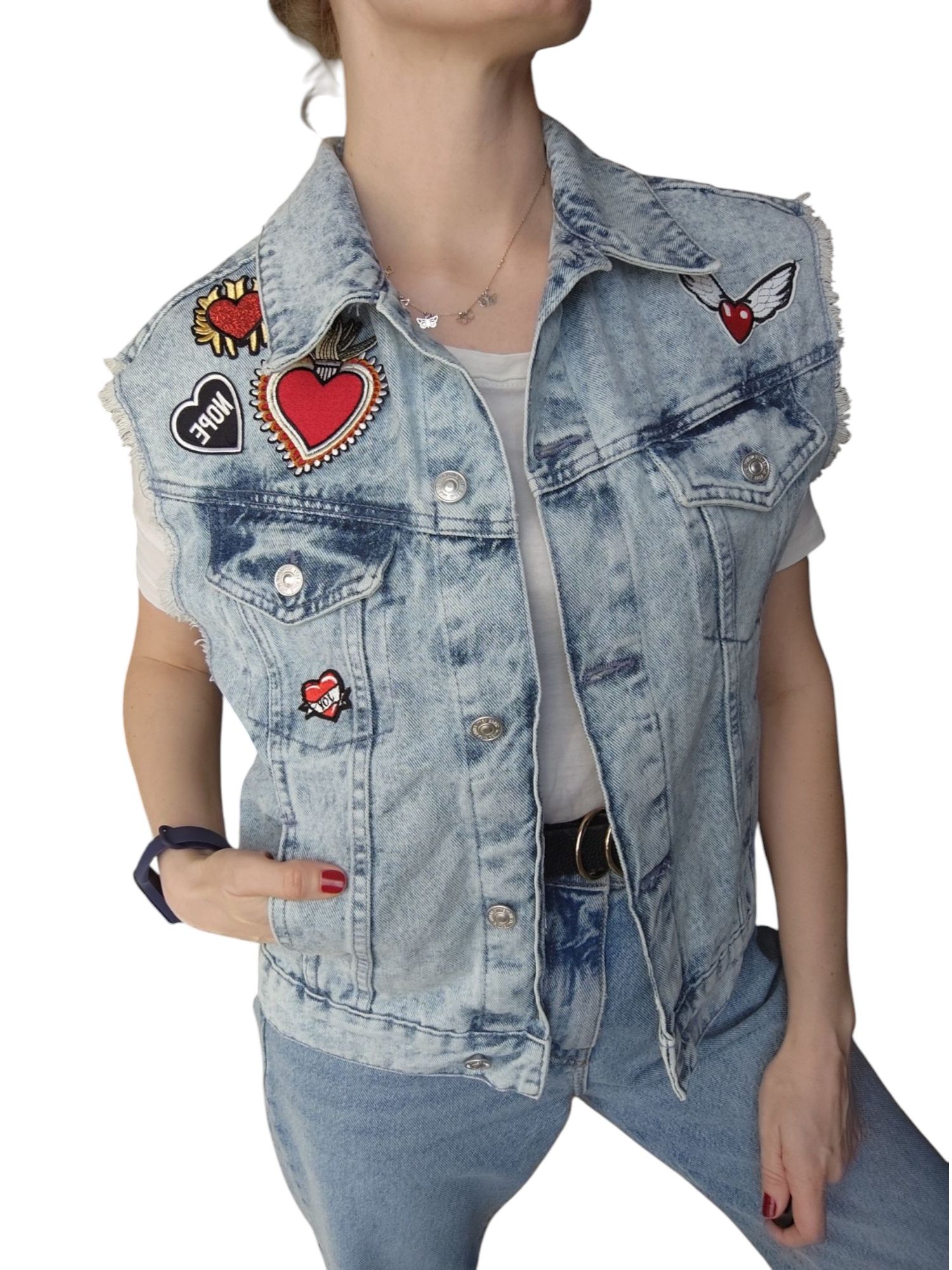 Bezrękawnik jeans Denim Piłkę XS/S