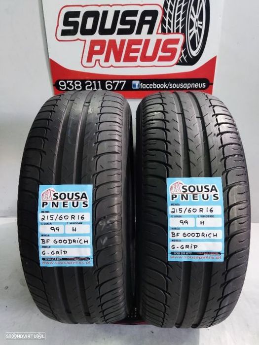 2 pneus semi novos 215-60r16 bf goodrich - oferta dos portes 85 EUROS