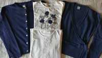 Casacos lã +Blusas com aplicações/bordado 12-14Anos