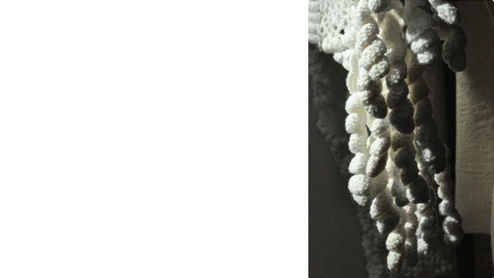 Colcha branca, feita à mão [trabalho original] 100% Algodão