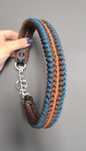 Obroża dla psa 53 cm paracord + łańcuszek