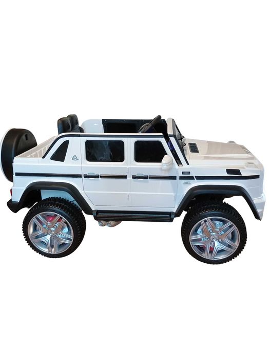 Mercedes Maybach G650-S auto elektryczne dla dzieci LED biały pilot