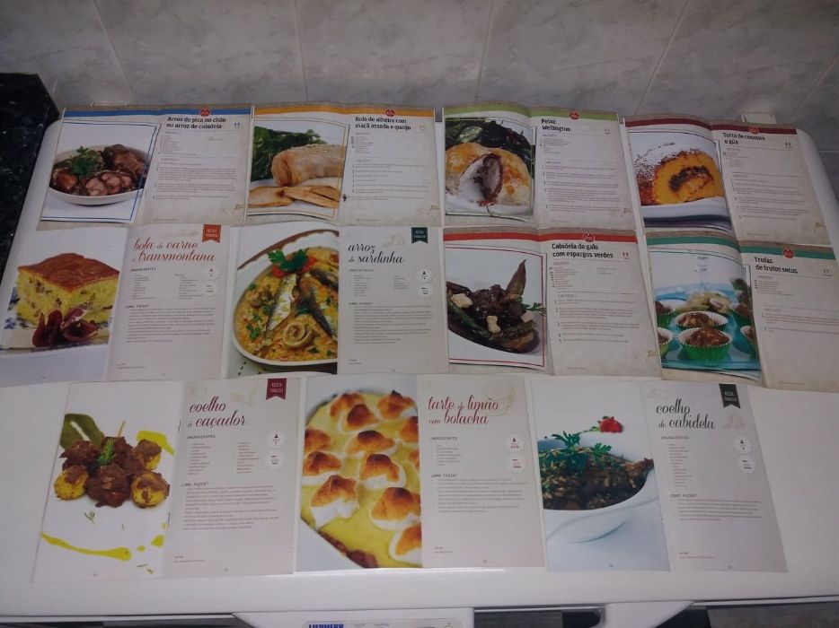 Fascículos com Receitas de Culinária