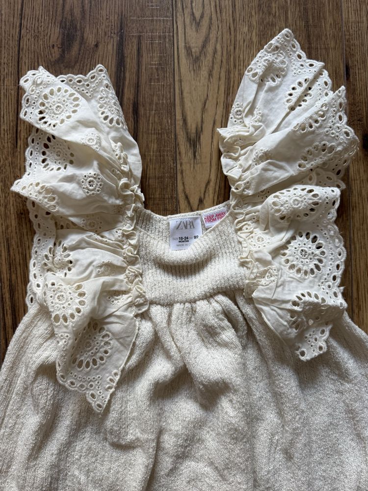 Zara sukienka boho ecru 92
