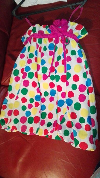 Vestido de menina 6 anos  em linho e algodão Agatha Ruiz de la Prada