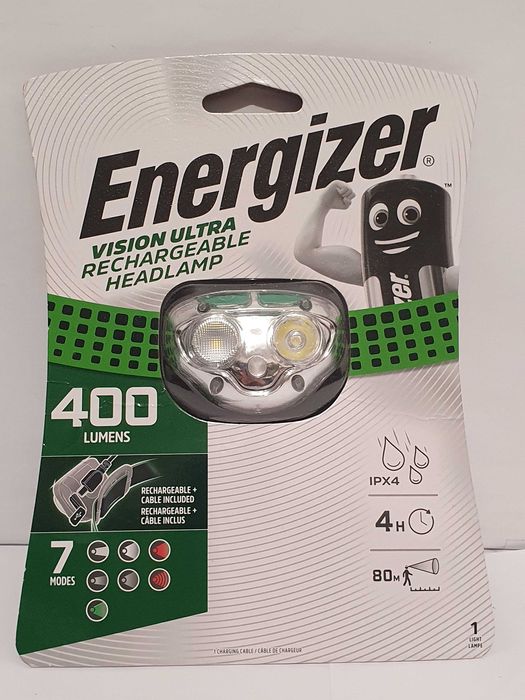 Latarka czolowa akumulatorowa ENERGIZER VISION ULTRA-400lm -7 trybów