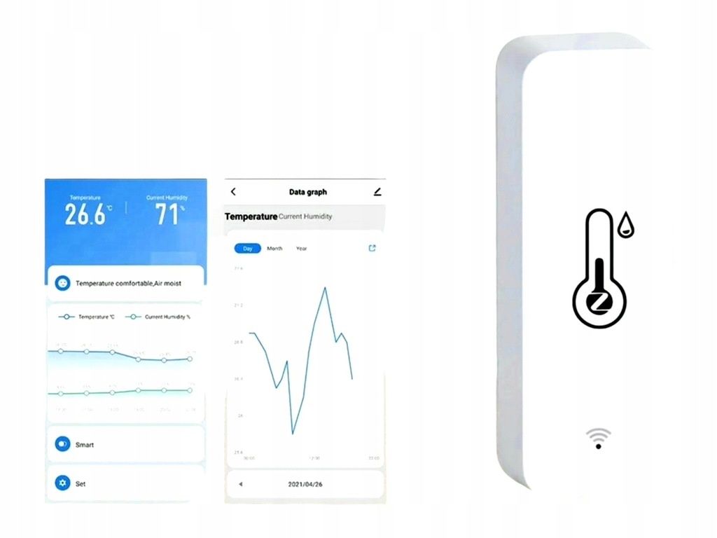 CZUJNIK Temperatury Wilgotności ZIGBEE TUYA SMART