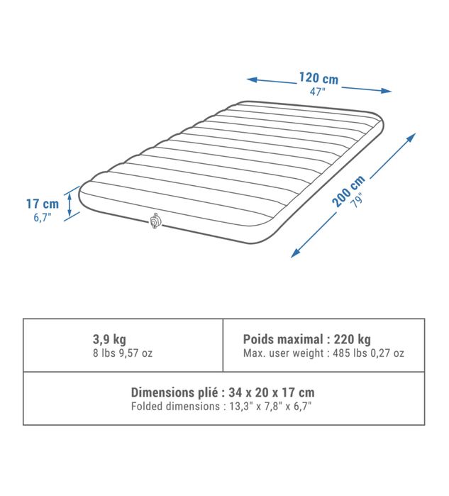 Colchão campismo 2 pessoas