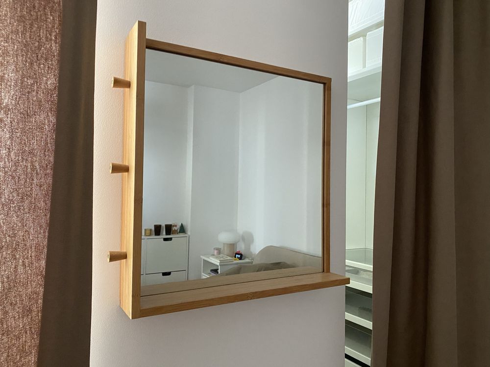IKEA RAGRUND Lustro, bambus, 53x50 cm