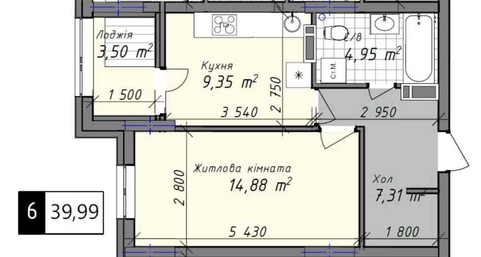 1 ком. на Грушевского. Керамоблок. Рассрочка с первым взносом 3000 у.е