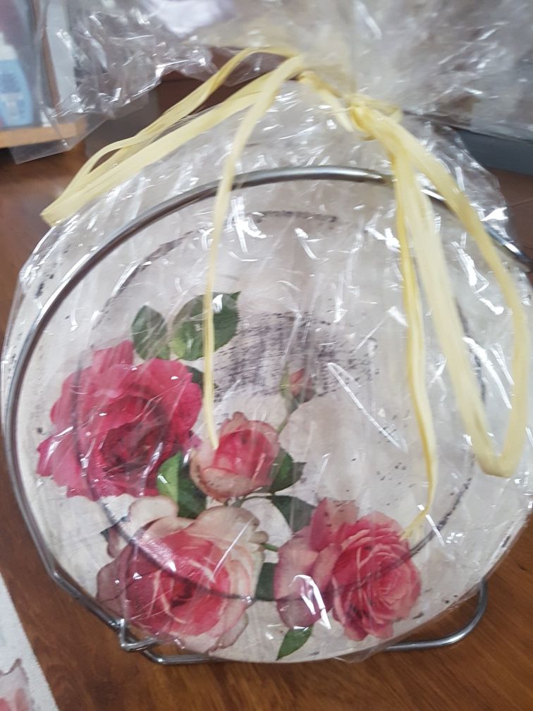 Wazon i talerz decoupage