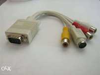 Adaptador vga para s video e 3 rca NOVO