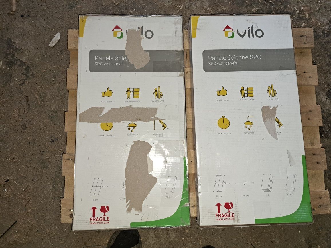 Panele ścienne Vilo SPC Concrete Light / 60 cm x 30 cm