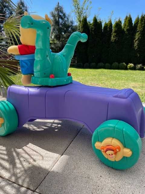 Winnie Pooh piękny jezdzik, odpychacz z maskotką Kubus Puchatek
