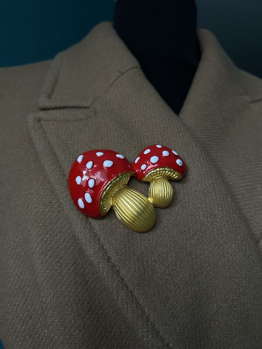 Брошка мухомор прикраса аксесуари осінь
