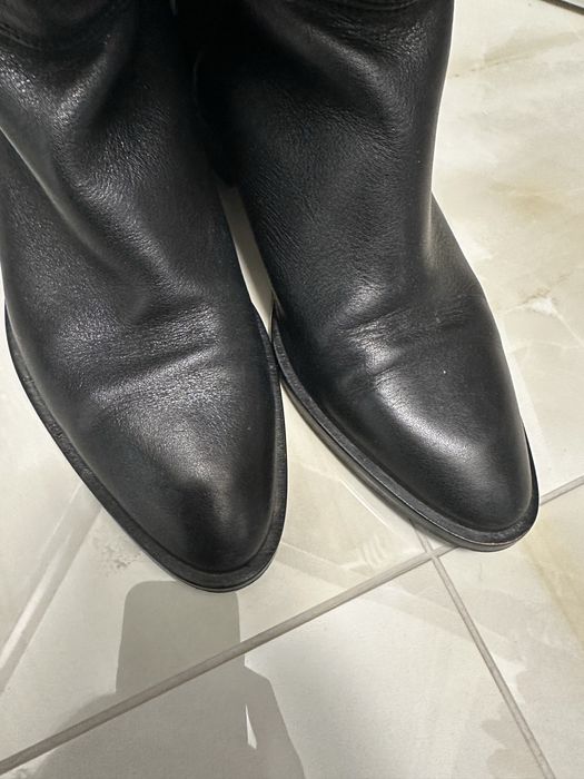 шкіряні чоботи  козаки Massimo Dutti