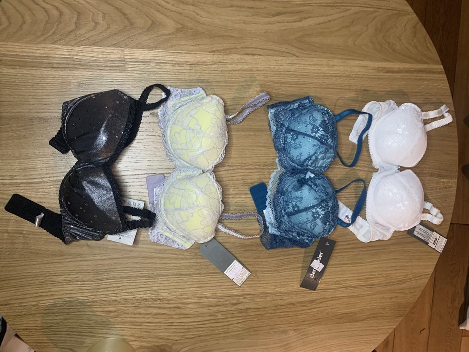 Biustonosz 65D nowy zestaw 4 sztuki polskiej firmy Dama Kier