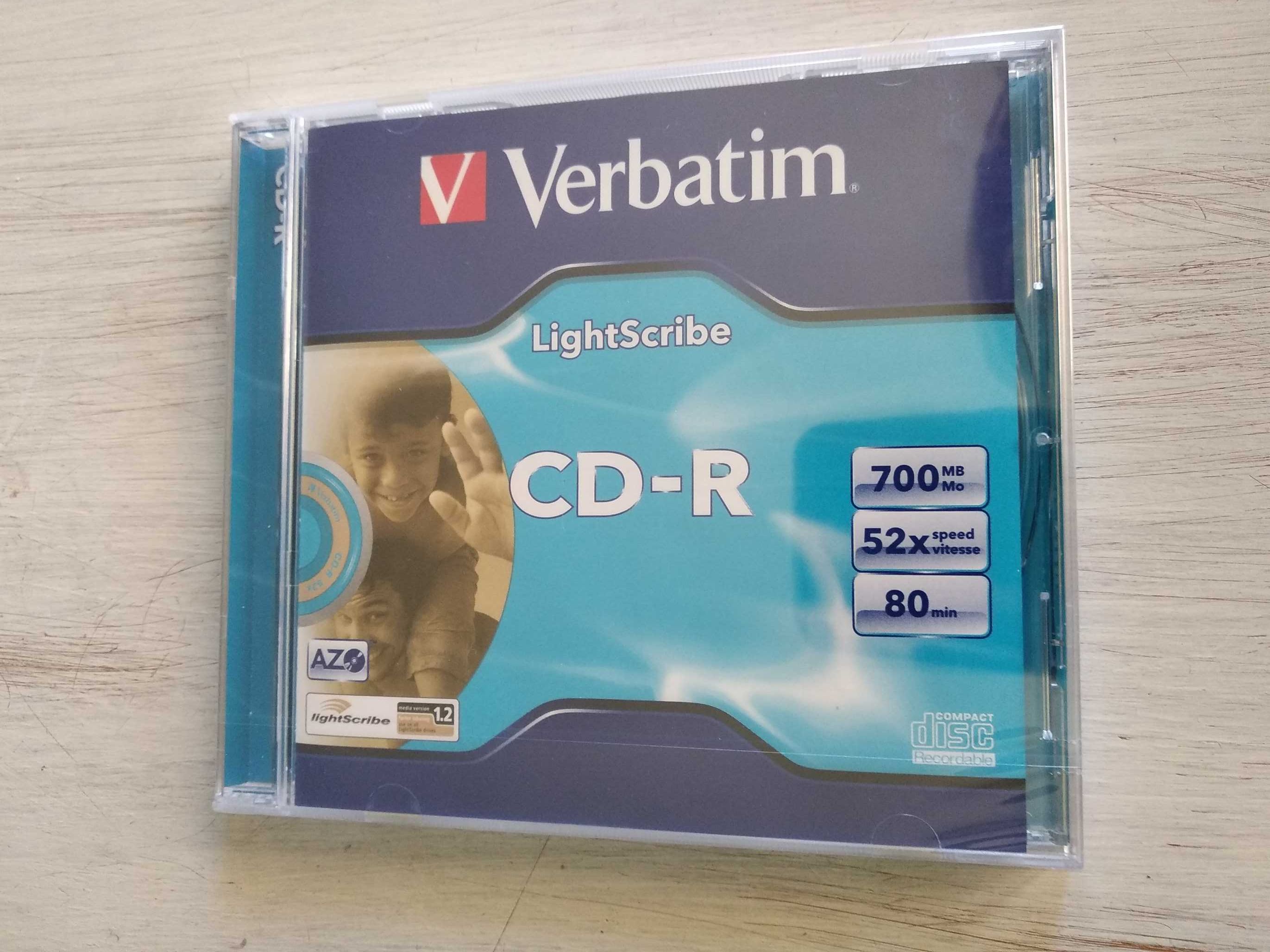 NOWE płyty Verbatim LightScribe CD-R 700MB/80min. x52 10-pak 150zł