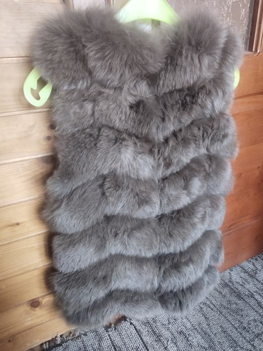 Натуральна мехова жилетка xs s песець