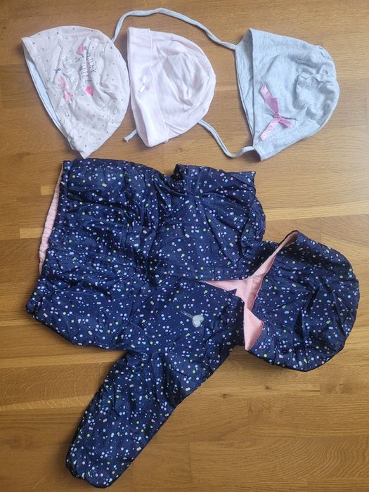 Kurtka jesienna wiosenna granatowa polar podszywka 74 cool club gratis