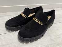buty półbuty mokasyny złote złoty łańcuch łańcuszek 41