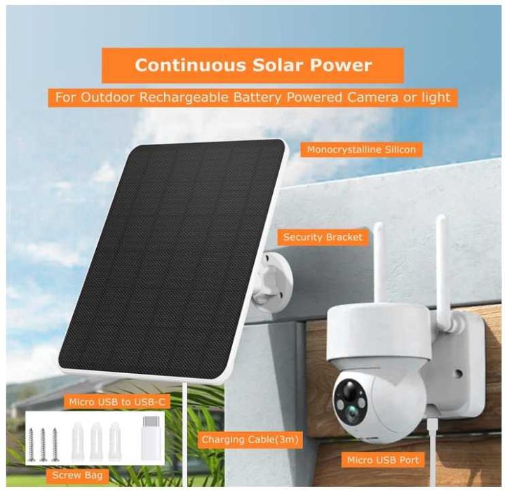 Zestaw 2 paneli solarnych 6W 5V USB typu B Rhorawill