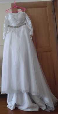 Suknia ślubna 40 biała długa tiulowa