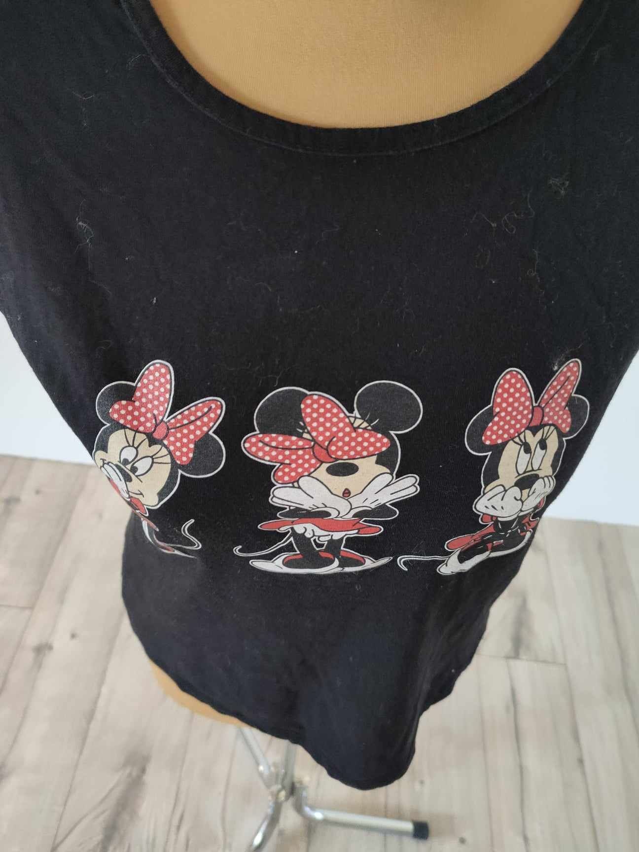 Dwa t-shirt Disney Minnie biały i czarny myszka mini