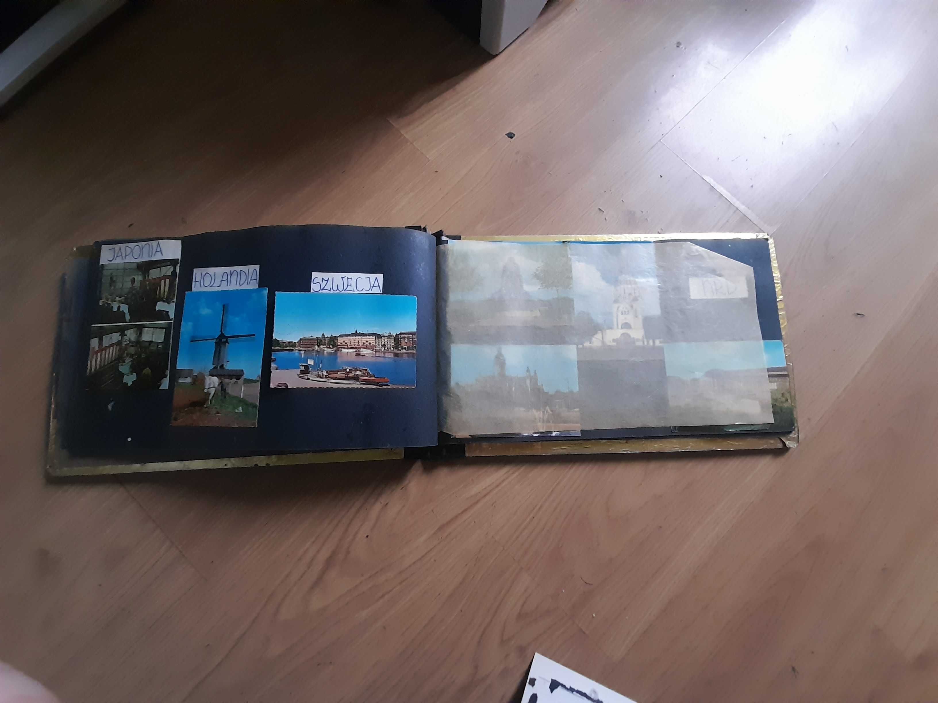 Stary album z widokówkami Retro