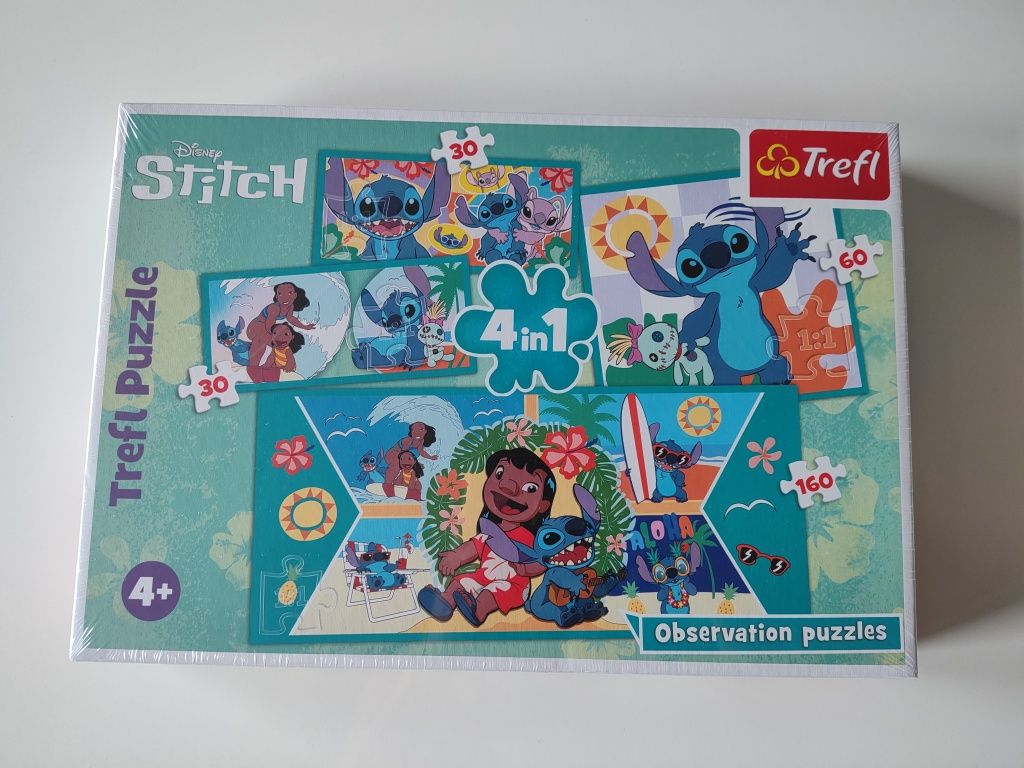 NOWE puzzle Stitch Lilo 30, 60, 160 4w1