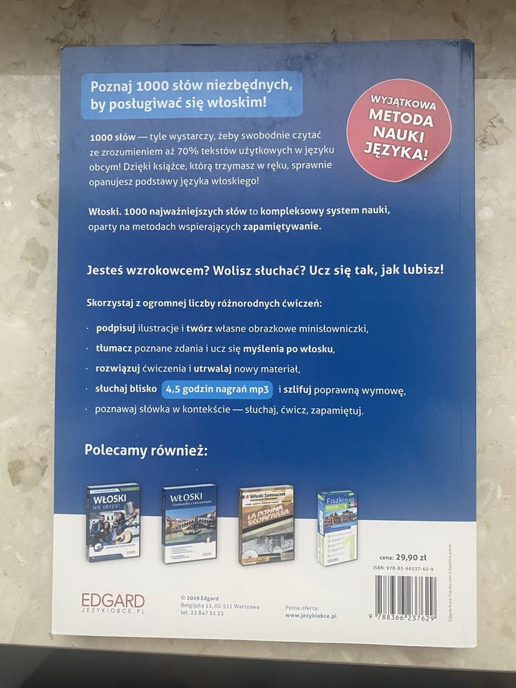 Książka do nauki języka
