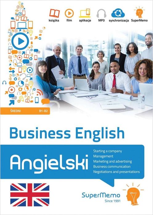 Business English - komplet: 5 kursów B1/B2 SuperMemo World Magdalena