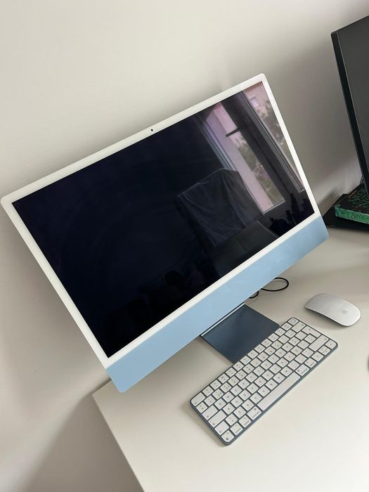 iMac Apple M1 24'' - 8GB - 2021 - Azul - Como novo