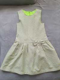 Szara sukienka dla dziewczynki 116 cm