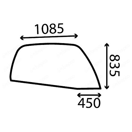 Szyba boczna prawa Manitou MLT 1033, 629, 630, 633, 634, 730, ACX569