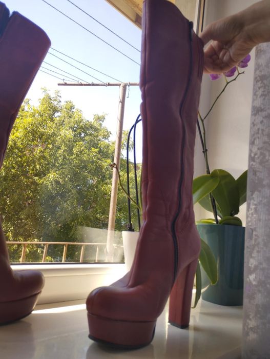 Чоботи жіночі демісезонні шкіряні