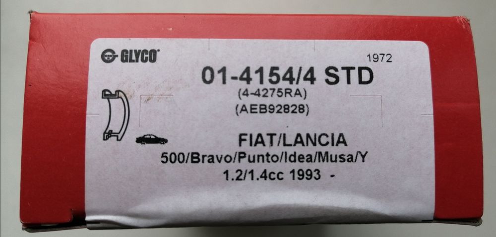 Вкладыши шатунные на Fiat / Lancia