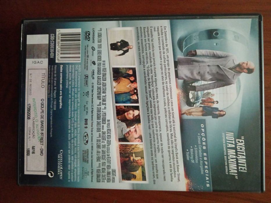 filme dvd original o golpe de baker street