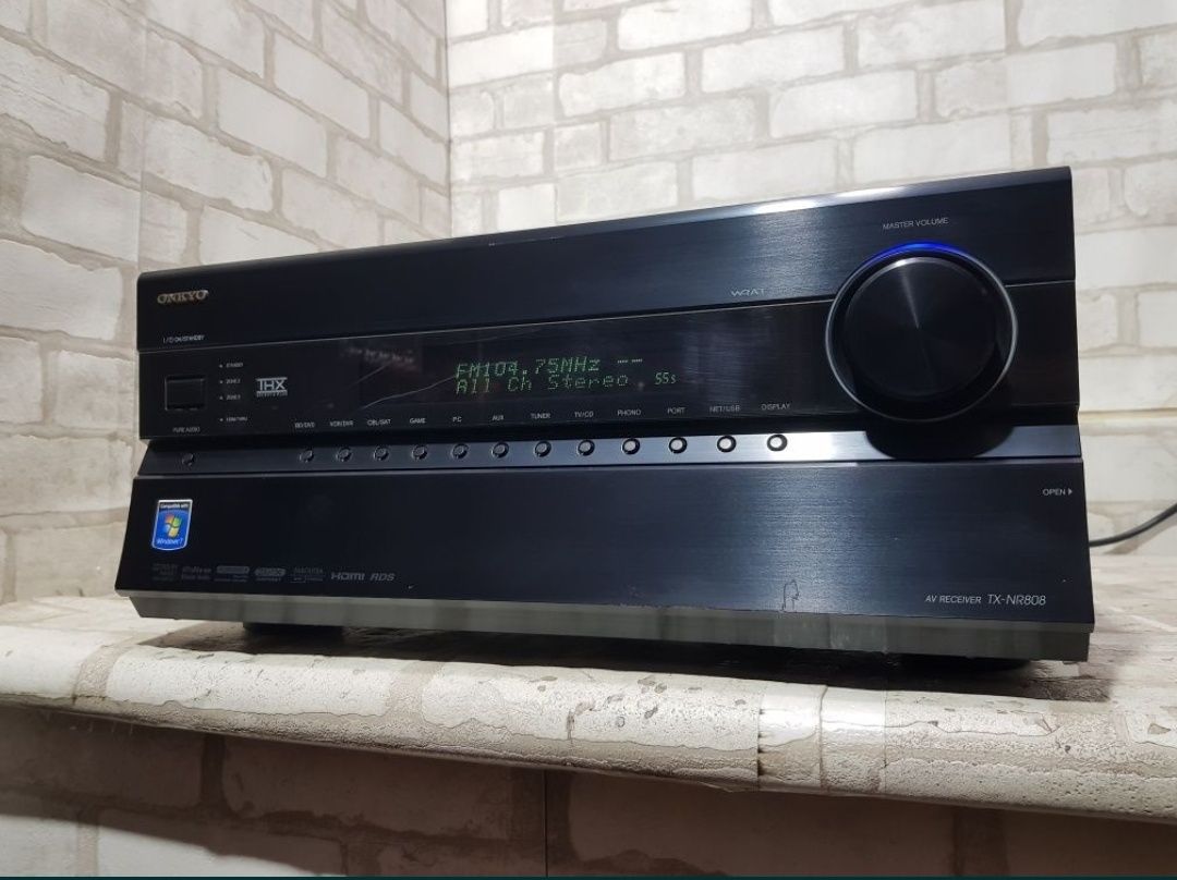 7.2 AV ресивер ONKYO TX-NR 808,*7x180 Вт,HDMI, LAN,3D, USB, б/у(+1к)