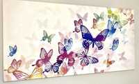 Bardzo duży obraz - kolorowe motyle. Rozmiar 140/70